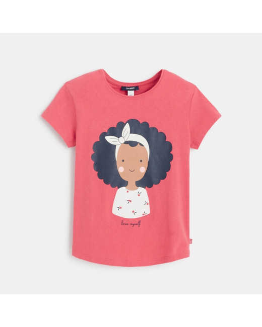 T-shirt "love myself" rose fille