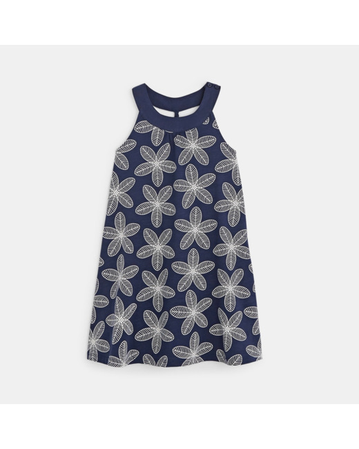 Robe col collier bleue fille