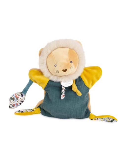 Doudou marionnette lion Boh'aime