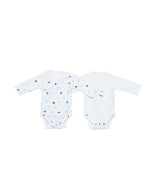 Lot de 2 bodies Blue Baleine