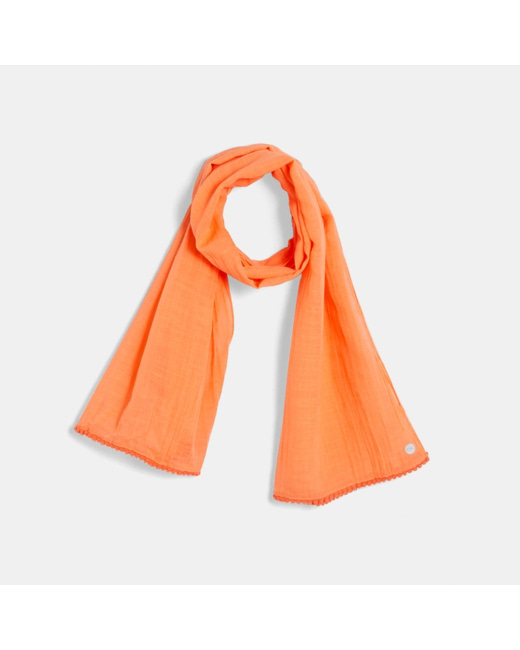 Chèche uni orange fille