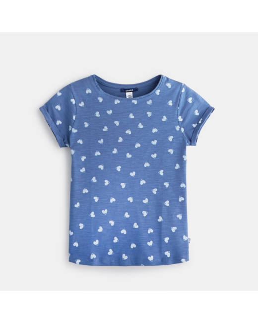 T-shirt imprimé bleu fille