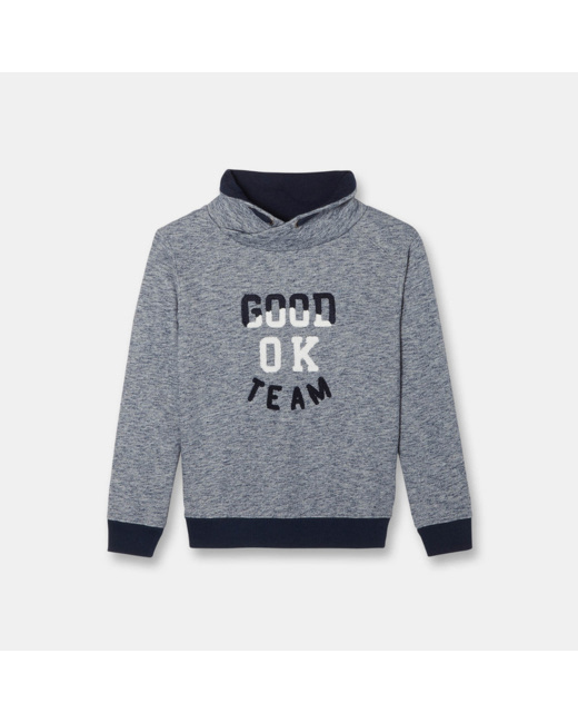Sweat-shirt à message bleu garçon