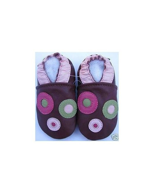 Chaussons bébé cuir souple
