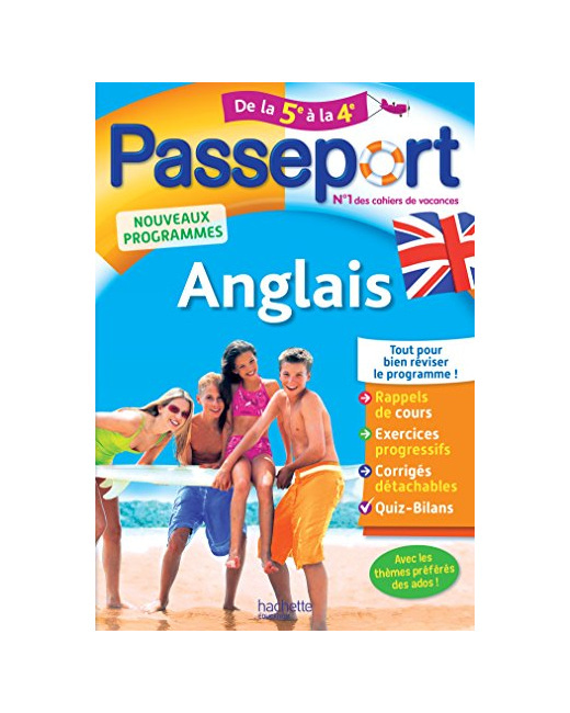 Passeport - Anglais de la 5e à la 4e - Cahier de vacances