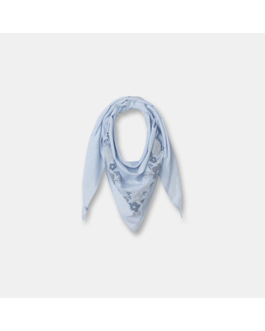 Foulard triangle imprimé bleu fille