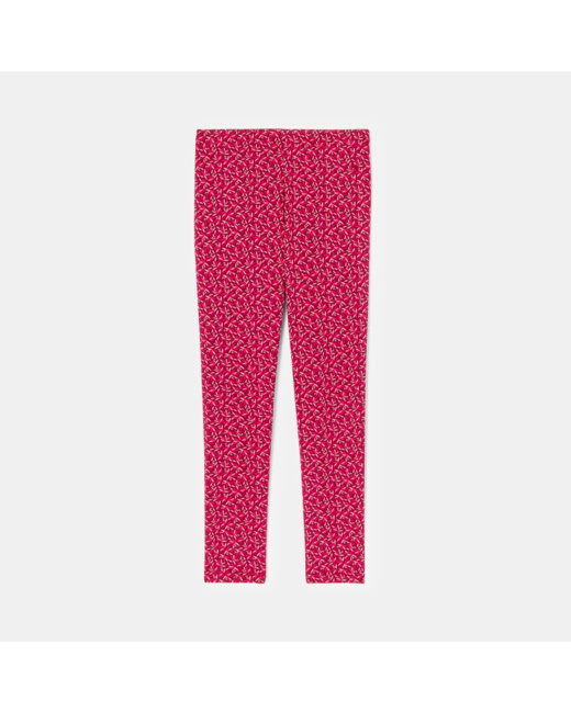 Leggings imprimés rose fille