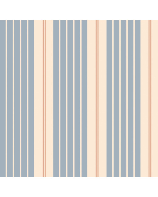 Papier peint enfants Rayures Classiques Bleu Vintage