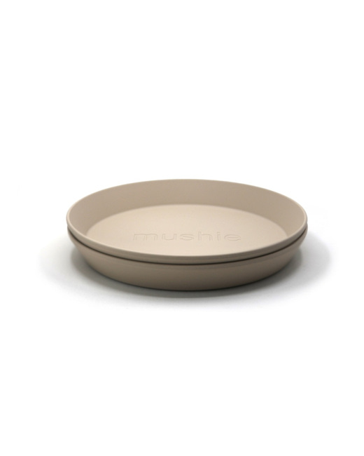 Set de 2 assiettes rondes Vanille