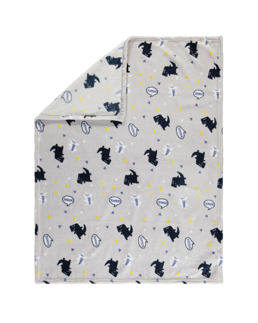 Couverture en sherpa imprimé dinosaures