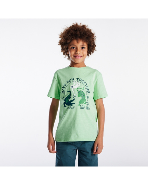 T-shirt à motif placé vert garçon