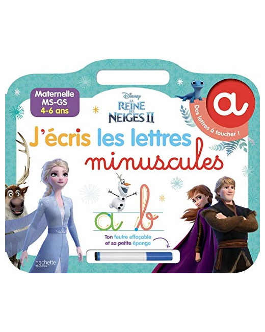 DISNEY REINE DES NEIGES 2 - Ardoise J'écris les lettres minuscules (4-6 ans)