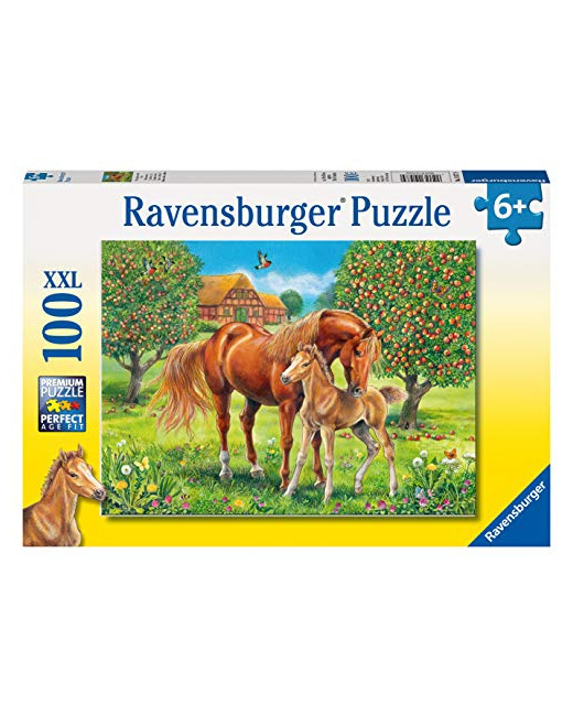Puzzle - Chevaux au pré - 100 pièces