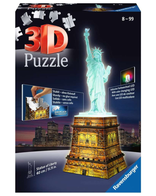 Puzzle Statue de la Liberté illuminée - de 8 ans