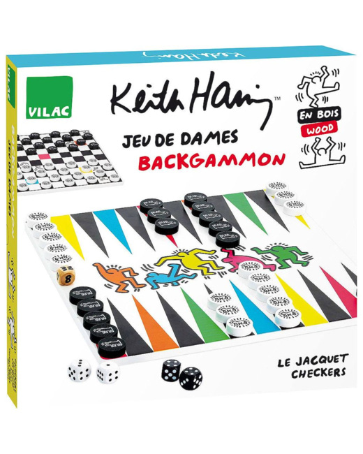 Jeu de dames Backgammon Keith Haring