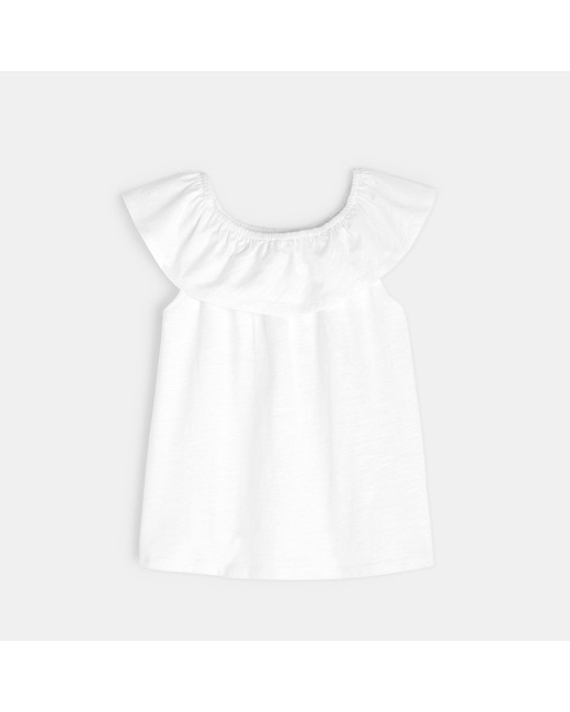 T-shirt volanté blanc fille