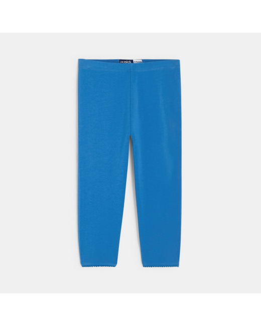 Leggings courts bleu fille