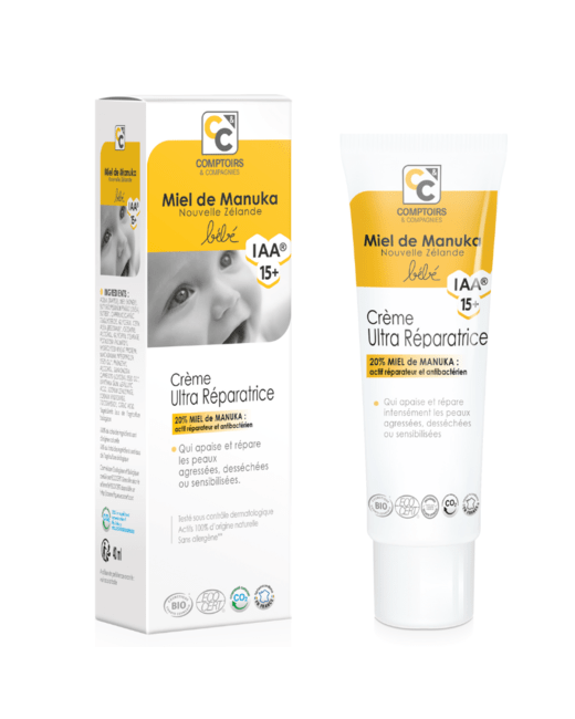 Crème Ultra Réparatrice Bébé Bio 20% MIEL DE MANUKA IAA®15+
