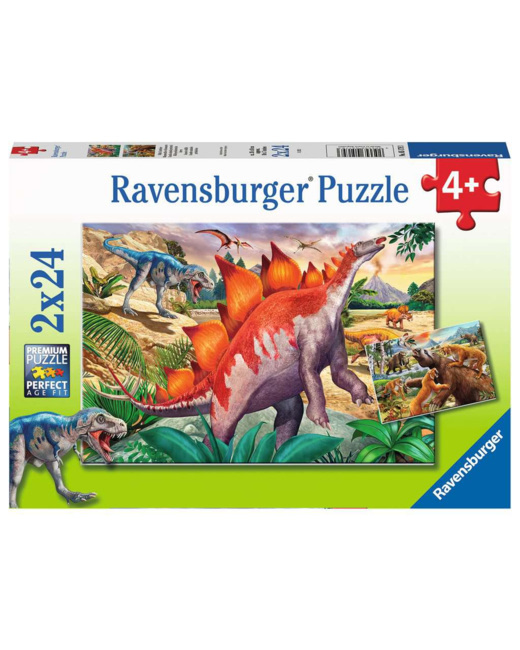 Puzzle Mammouths et dinosaures - de 4 ans