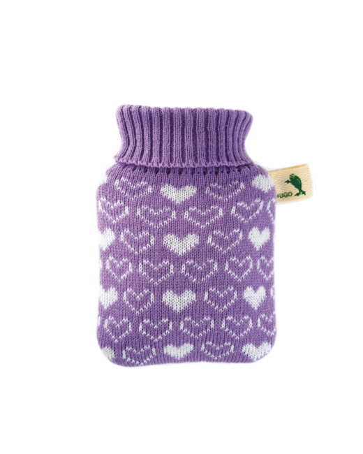Mini Bouillotte housse tricotée Cœur