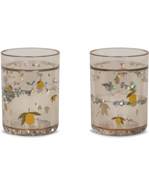 Lot de 2 tasses pailletées Citrons