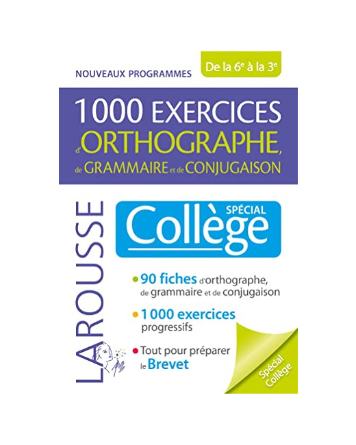 1000 exercices d'orthographe, spécial collège