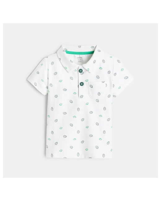 Polo fantaisie imprimé singes et feuilles