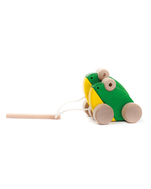 Jouet en bois - Grenouilles sauteuses