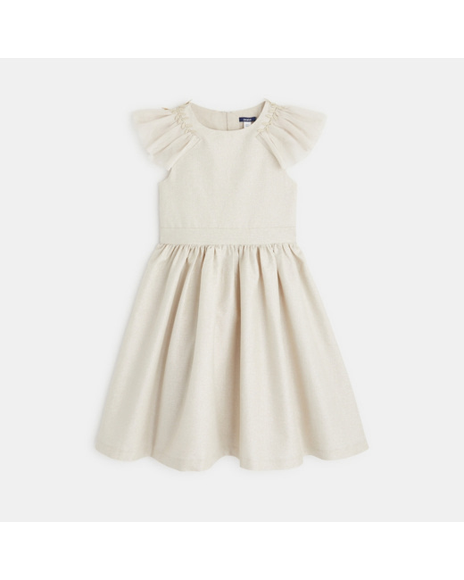 Robe de cérémonie irisée beige fille