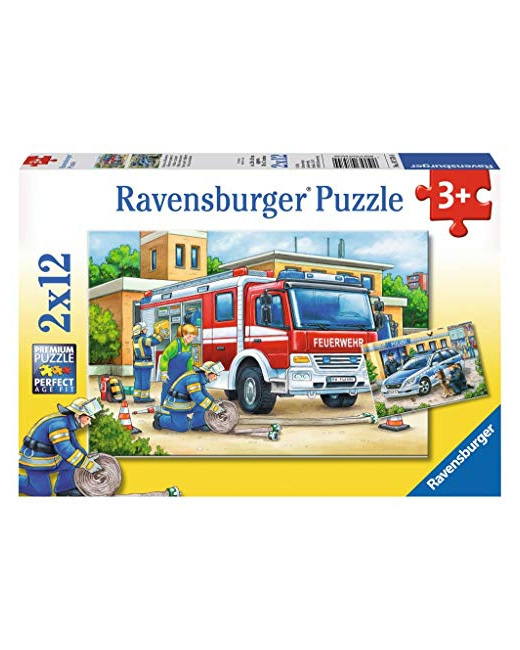 Puzzle - Police et pompiers - 2x12 pièces