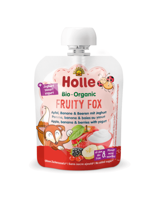 Fruity Fox - Gourde Pomme, banane & baies avec yaourt