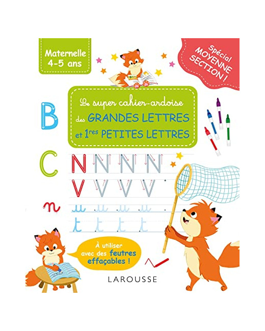 Mon super cahier ardoise MS -grandes lettres - premières petites lettres