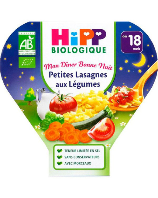 Mon Dîner Bonne Nuit : petites lasagnes aux légumes