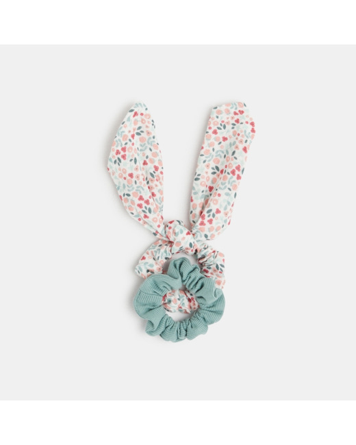 Chouchou pour cheveux (lot de 2) vert fille