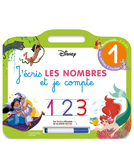 Disney - Les grands Classiques Disney - Ardoise J'écris les nombres et je compte (3-6 ans)
