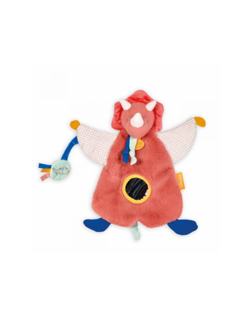 Doudou marionnette d'eveil dino lou - taille 25 cm