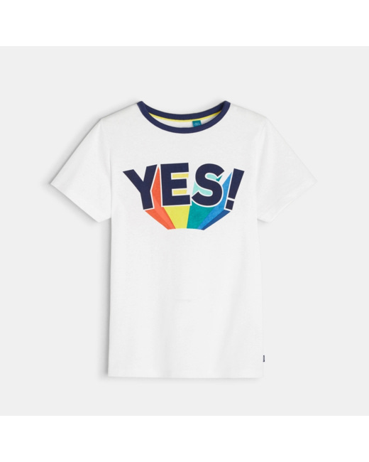T-shirt à message blanc garçon