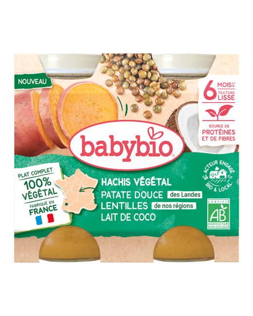 Hachis Végétal - Patate Douce, Lentilles et Lait de Coco