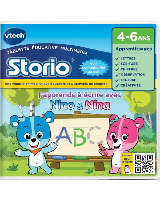 Jeu éducatif Storio 2 : J'apprends à écrire avec Nino et Nina