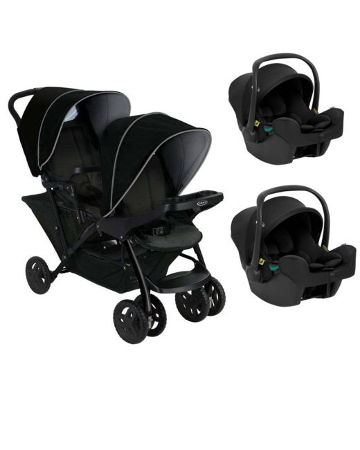 Poussette Duo Stadium Double + 2 sièges auto Snuglite