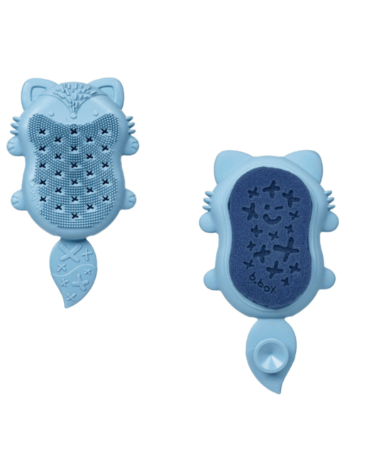 Brosse et éponge de bain bébé design renard