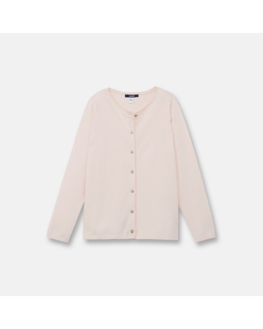 Gilet nid d’abeille rose fille