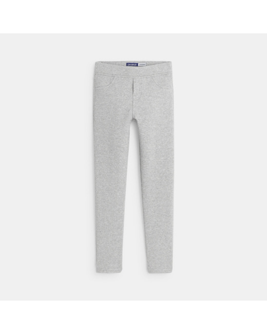 Jegging chaud et pailleté gris fille
