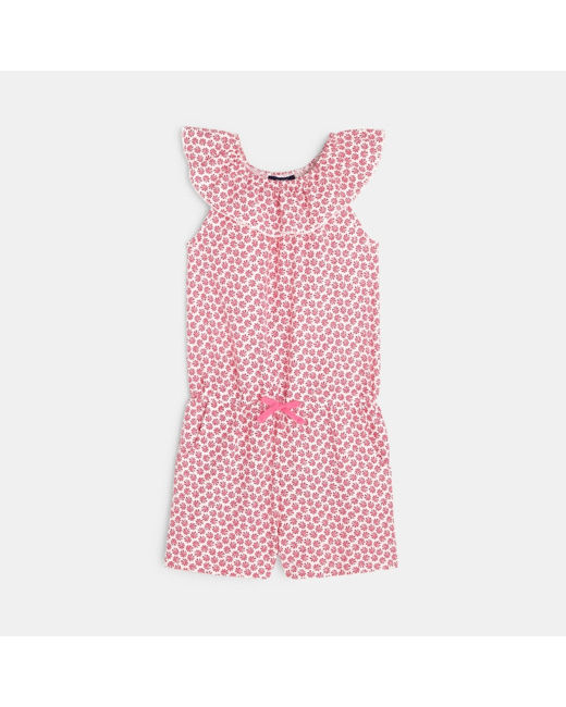 Combishort imprimé rose fille