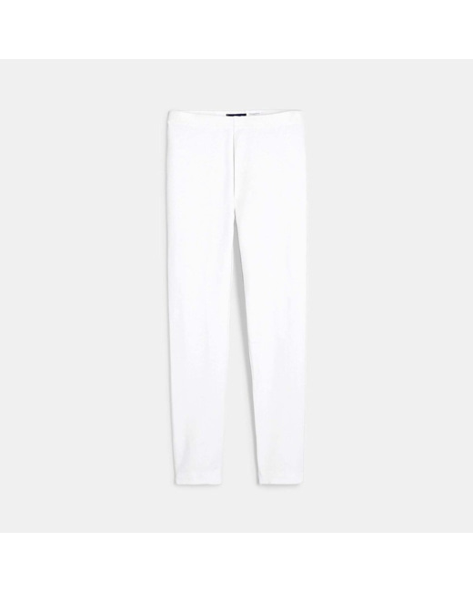 Leggings unis blanc fille
