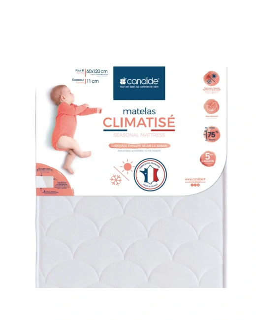 Matelas bébé  Climatisé 2 faces - 60x120cm