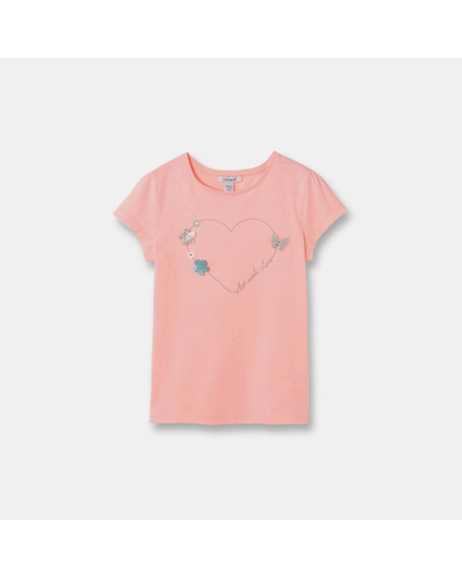 T-shirt personnalisable rose fille
