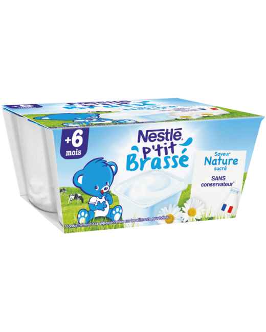 P'tit Brassé Nature Sans Sucres Ajoutés (4x100g)