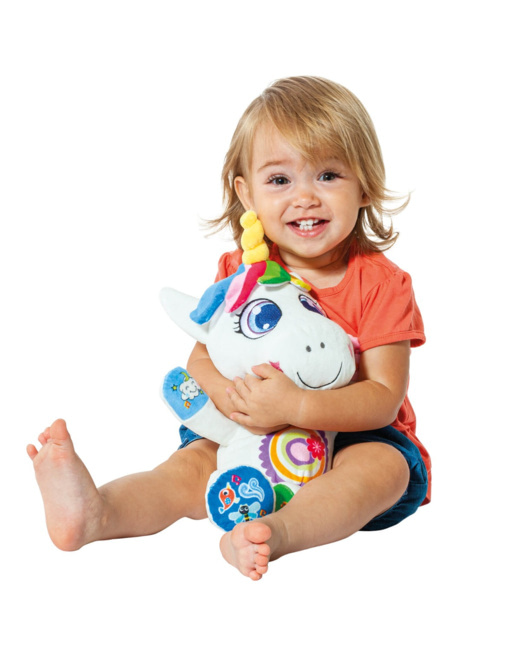 Peluche interactive Gusy Luz ® Licorne - Raconte des histoires