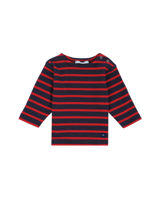Marinière "Loctudy" Baby - coton épais - Navire/Braise